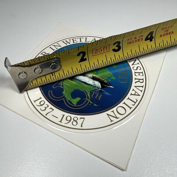 Ducks Unlimited 50th 1937-1987 Wetlands Conservation 4" Decal Sticker - Picture 3 of 3
